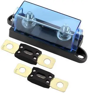 1 Way MEGA/AMG Fuse Holder 250A, Bolt Down Fuse M8 5/16" (2 Pack 250A Fuse + 1 Way Fuse Holder) 1 Way MEGA/AMG Fuse Holder 250A, Bolt Down Fuse M8 5/16" (2 Pack 250A Fuse + 1 Way Fuse Holder)