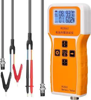 RC3563 200 100V Handheld Portable Battery Internal Resistance Voltage Tester 3-Digit Display Battery Tester High-Precise True Four-Wire AC Lithium -Acid Lithium Battery Detector RC3563 200 100V Handheld Portable Battery Internal Resistance Voltage Tester 3-Digit Display Battery Tester High-Precise True Four-Wire AC Lithium -Acid Lithium Battery Detector