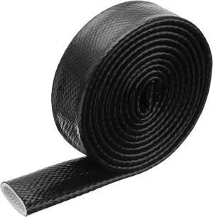 MECCANIXITY 1" ID 10ft Heat Shielded Fire Sleeve Silicone Coated Fiberglass Tape, for Automotive Hose Lines Wires Electrical Wiring, Black MECCANIXITY 1" ID 10ft Heat Shielded Fire Sleeve Silicone Coated Fiberglass Tape, for Automotive Hose Lines Wires Electrical Wiring, Black