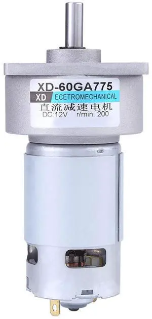 YWBL-WH XD-60GA775 Geared Motor 12V 35W 200RPM Speed Adjustable Micro Electric Gear Motor with High Torque for DIY Robotics Industrial Equipment (200 RPM) YWBL-WH XD-60GA775 Geared Motor 12V 35W 200RPM Speed Adjustable Micro Electric Gear Motor with High Torque for DIY Robotics Industrial Equipment (200 RPM)