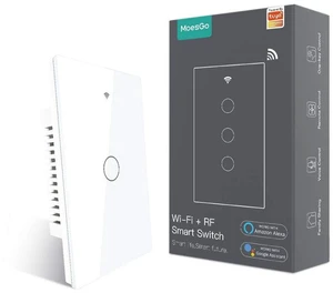 MoesGo 2nd Generation WiFi RF433 Smart Touch Wall Single Fire Smart SwitchNo Neutral Wire Needed,Compatible with Smart Life/Tuya App, Works with Alexa and Google Home Single Pole 110V White 1 Gang MoesGo 2nd Generation WiFi RF433 Smart Touch Wall Single Fire Smart SwitchNo Neutral Wire Needed,Compatible with Smart Life/Tuya App, Works with Alexa and Google Home Single Pole 110V White 1 Gang