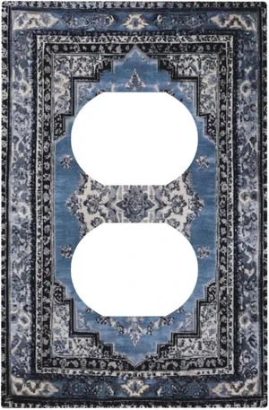 Vintage Blue Boho Medal 1 Gang Duplex Outlet Covers Decorative Single Plug Wall Plate Electrical Receptacle Light Switch Cover Plate Dimmer Switchplate Faceplate for Country Bathroom Decor Vintage Blue Boho Medal 1 Gang Duplex Outlet Covers Decorative Single Plug Wall Plate Electrical Receptacle Light Switch Cover Plate Dimmer Switchplate Faceplate for Country Bathroom Decor