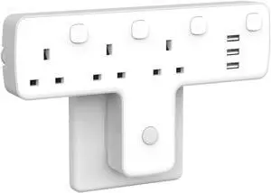 Rotatable Plug Adapter Extension Power Socket with Charge Surge Protected AC Outlets Rotatable Plug Adapter Extension Power Socket with Charge Surge Protected AC Outlets