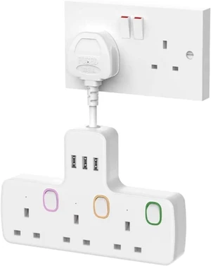 Extension Power Cord with Quick Charging Adapter Socket Surge Protector Extension Power Cord with Quick Charging Adapter Socket Surge Protector