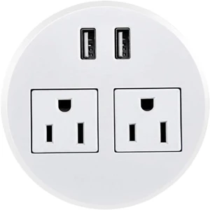 Circular Desktop Socket Embedded Office Furniture Twisted and Fixed Circular Desktop Socket Embedded Office Furniture Twisted and Fixed