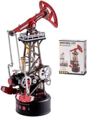 ROKR 3D Puzzle Oil Pump Jack Model Kit for Adults Mechanical DIY Building Set with Lights & Motion, PVC Engineering Model Toy Gift for Collectors & STEM Lovers, CGL03 ROKR 3D Puzzle Oil Pump Jack Model Kit for Adults Mechanical DIY Building Set with Lights & Motion, PVC Engineering Model Toy Gift for Collectors & STEM Lovers, CGL03