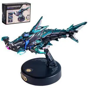 ROKR MI07 Hammerhead Shark 3D Puzzle Mechanical Model Moving Shark with LED Lights, Metal Building Kit for Desk Decor, Gift for Men & Teens ROKR MI07 Hammerhead Shark 3D Puzzle Mechanical Model Moving Shark with LED Lights, Metal Building Kit for Desk Decor, Gift for Men & Teens