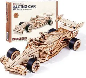 ROKR LK505 3D Wooden Racing Car Model Kit for Adults, 247Pcs Clockwork Powered 3D Puzzle, DIY BuildYourOwn Car, EcoWood Craft, Desktop Display, Ideal Birthday Christmas Gift for Ages 14+ ROKR LK505 3D Wooden Racing Car Model Kit for Adults, 247Pcs Clockwork Powered 3D Puzzle, DIY BuildYourOwn Car, EcoWood Craft, Desktop Display, Ideal Birthday Christmas Gift for Ages 14+