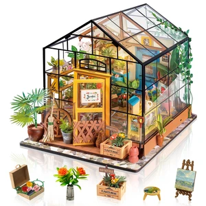 Rolife Greenhouse DIY Miniature Dollhouse Kit 389-Piece Snap-Fit Building Set with LED Lighting, Creative Craft Gift for Adults & Teens 14+ Rolife Greenhouse DIY Miniature Dollhouse Kit 389-Piece Snap-Fit Building Set with LED Lighting, Creative Craft Gift for Adults & Teens 14+
