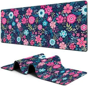 Large Mouse Pad Colorful Flowers Extended Gaming Mousepad Waterproof Desk Pad with Non-Slip Base and Stitched Edge Keyboard Pad XL 11.8 x 31.5 Inch Mouse Mat for Home Office Desk Decor Large Mouse Pad Colorful Flowers Extended Gaming Mousepad Waterproof Desk Pad with Non-Slip Base and Stitched Edge Keyboard Pad XL 11.8 x 31.5 Inch Mouse Mat for Home Office Desk Decor