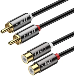 2 RCA Extension Cable, RCA Male to Female Stereo Cable, 6 ft Gold Plated Connectors, Heavy Duty Copper Shell & OFC conductors - Clear Bass, Noise Shielding for Hi-Fi, TV and Home Theater 2 RCA Extension Cable, RCA Male to Female Stereo Cable, 6 ft Gold Plated Connectors, Heavy Duty Copper Shell & OFC conductors - Clear Bass, Noise Shielding for Hi-Fi, TV and Home Theater