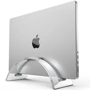 Acrylic Vertical Laptop Stand for Desk,Acrylic Invisible Desktop Notebook Dock,Vertical Laptop Holder Space-Saving Organizer for All MacBook, Surface, Samsung, HP, Dell Acrylic Vertical Laptop Stand for Desk,Acrylic Invisible Desktop Notebook Dock,Vertical Laptop Holder Space-Saving Organizer for All MacBook, Surface, Samsung, HP, Dell
