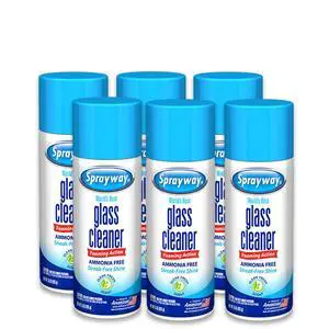 Sprayway Glass Cleaner Foaming Aerosol Spray, 15oz, Pack of 6 | Ammonia-Free, Streakless, Fast-Acting | Cleans & Polishes Glass Surfaces | Fresh Scent, Removes Fingerprints, Dust, Dirt, Smoke Film Sprayway Glass Cleaner Foaming Aerosol Spray, 15oz, Pack of 6 | Ammonia-Free, Streakless, Fast-Acting | Cleans & Polishes Glass Surfaces | Fresh Scent, Removes Fingerprints, Dust, Dirt, Smoke Film