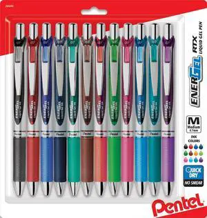 EnerGel RTX Retractable Liquid Gel Pens, (0.7mm), Assorted Colors, Ultimate Writing Pens, Best Writing Pens for Office, School and Journaling, Pack of 12 EnerGel RTX Retractable Liquid Gel Pens, (0.7mm), Assorted Colors, Ultimate Writing Pens, Best Writing Pens for Office, School and Journaling, Pack of 12