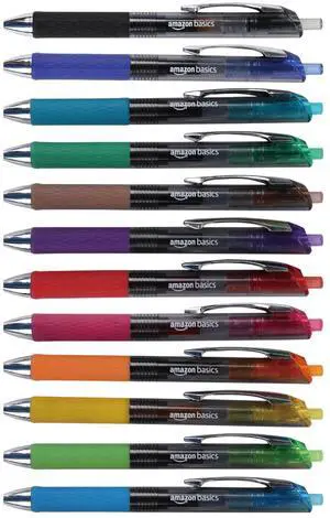 Retractable Gel Pens, Fine Point 0.7mm, Smooth Writing, Assorted Colors, 12-Pack Retractable Gel Pens, Fine Point 0.7mm, Smooth Writing, Assorted Colors, 12-Pack
