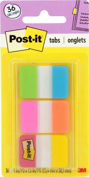 Tabs, 1 in Solid, Aqua, Yellow, Pink, Red, Green, Orange, 6/Color, 36/Dispenser (686-ALOPRYT) Tabs, 1 in Solid, Aqua, Yellow, Pink, Red, Green, Orange, 6/Color, 36/Dispenser (686-ALOPRYT)