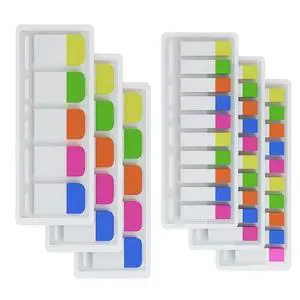 1050 Pieces Super Thick Sticky Index Tabs and Page Markers,File Folder Sets in Assorted Neon Colors for School,Office, Books, Binders, Notebook, 6-Pack,2 Designs 1050 Pieces Super Thick Sticky Index Tabs and Page Markers,File Folder Sets in Assorted Neon Colors for School,Office, Books, Binders, Notebook, 6-Pack,2 Designs