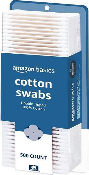 Double-Tipped Cotton Swabs for Personal Hygiene and Baby Care, Cotton, Versatile, Baby Safe, 500 Count Double-Tipped Cotton Swabs for Personal Hygiene and Baby Care, Cotton, Versatile, Baby Safe, 500 Count