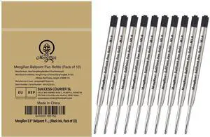 3.9'' Ballpoint Ink Pen Refills,Black Ink,Medium,10Pcs 3.9'' Ballpoint Ink Pen Refills,Black Ink,Medium,10Pcs