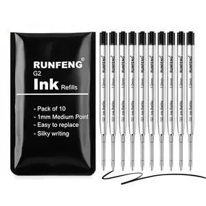 Pack of 10 Replaceable Ballpoint Pen Refills,G2 Ink Refills Pack of 10 Replaceable Ballpoint Pen Refills,G2 Ink Refills