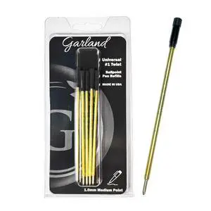 Universal #1 Cross Compatible Ballpoint Pen Refill, USA Made, 1.0mm Medium Point, Smooth Writing, 5 Pack (Black) (#1-Blk) Universal #1 Cross Compatible Ballpoint Pen Refill, USA Made, 1.0mm Medium Point, Smooth Writing, 5 Pack (Black) (#1-Blk)