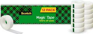 Magic Tape, Invisible, 12 Rolls Magic Tape, Invisible, 12 Rolls