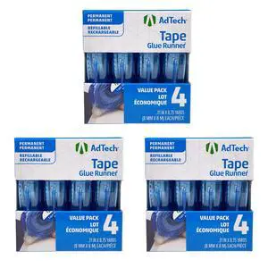 Permanent Glue Runner, 35 Yards (3-Pack) | Strong, Double-Sided Adhesive for Crafting, Scrapbooking & Office Use | Acid-Free, Reliable Bond Permanent Glue Runner, 35 Yards (3-Pack) | Strong, Double-Sided Adhesive for Crafting, Scrapbooking & Office Use | Acid-Free, Reliable Bond