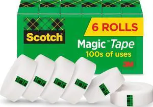 Magic Tape, Invisible, 6 Rolls Magic Tape, Invisible, 6 Rolls