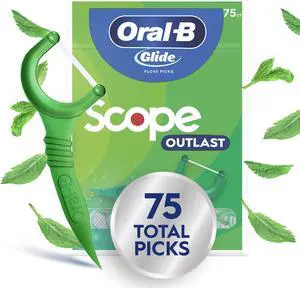 Glide Mint Dental Floss Picks with Long Lasting Scope Flavor, 75 Picks Glide Mint Dental Floss Picks with Long Lasting Scope Flavor, 75 Picks