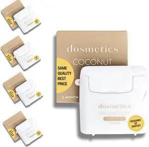 Coconut Oil Infused Thick Dental Floss 5 Pack, Coconut Mint Expanding Dental Floss, Oral Care Stretchable Floss, Tooth Floss for Plaque Removal and Gum Protection, 32 Yards x 5 Flossers Coconut Oil Infused Thick Dental Floss 5 Pack, Coconut Mint Expanding Dental Floss, Oral Care Stretchable Floss, Tooth Floss for Plaque Removal and Gum Protection, 32 Yards x 5 Flossers