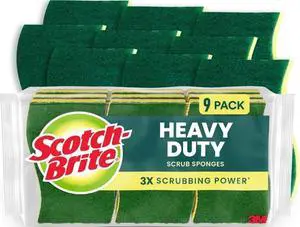 Heavy Duty Scrub Sponge, 9 Pack Heavy Duty Scrub Sponge, 9 Pack