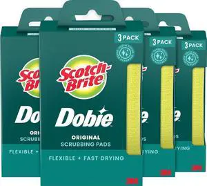 Dobie Non-Scratch All-Purpose Scrub Pads, 12 Pack Dobie Non-Scratch All-Purpose Scrub Pads, 12 Pack