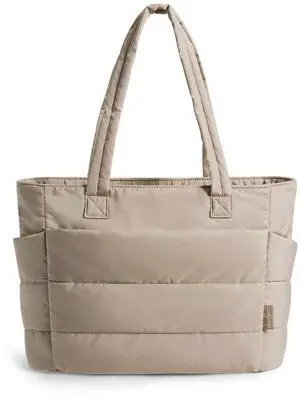 Tote Bag for Women, Lightweight Puffy Tote Bag with Compartments Shoulder Bag Handbag for Travel, Work, Gym (c-Standard Size-Grayish Brown, Standard Size) Tote Bag for Women, Lightweight Puffy Tote Bag with Compartments Shoulder Bag Handbag for Travel, Work, Gym (c-Standard Size-Grayish Brown, Standard Size)