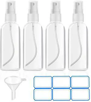 4 Pack 1 Oz (30ml) Mini Spray Bottles Clear Travel Size 4 Pack 1 Oz (30ml) Mini Spray Bottles Clear Travel Size