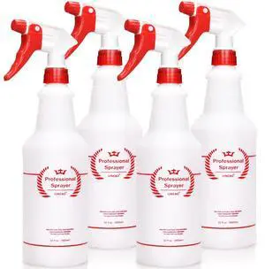 Empty Spray Bottles, Heavy Duty Sprayer, Mist & Stream, 4 Pack 32 Oz Empty Spray Bottles, Heavy Duty Sprayer, Mist & Stream, 4 Pack 32 Oz