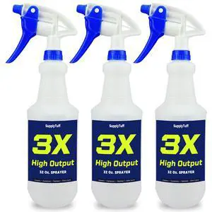 3X High Output Heavy Duty Spray Bottles for Cleaning Solutions, 32oz 3 Pack 3X High Output Heavy Duty Spray Bottles for Cleaning Solutions, 32oz 3 Pack