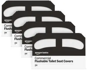 Disposable Toilet Seat Covers, 4 Packs of 250 Count Disposable Toilet Seat Covers, 4 Packs of 250 Count