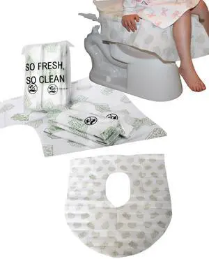 Toilet Seat Covers Disposable, 10 Pcs Extra Large Waterproof Toilet Cover for Children, Kids, Toddlers & Adults, Portable Individually Wrapped Travel Essential for Kids Potty Training Toilet Seat Covers Disposable, 10 Pcs Extra Large Waterproof Toilet Cover for Children, Kids, Toddlers & Adults, Portable Individually Wrapped Travel Essential for Kids Potty Training