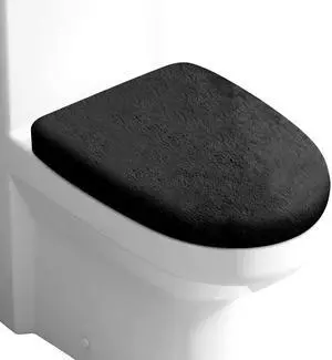 Microfiber Toilet Lid Cover, Soft Velvet Toilet Cover; Absorbent, Machine Washable, Comfortable Adjustable Toilet Seat Cover Fits Most Toilet Lids (Black) Microfiber Toilet Lid Cover, Soft Velvet Toilet Cover; Absorbent, Machine Washable, Comfortable Adjustable Toilet Seat Cover Fits Most Toilet Lids (Black)