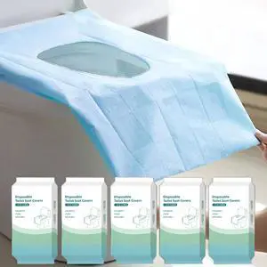 50 Pack Toilet Seat Covers Disposable 16x24 Inch XL (50, Blue) 50 Pack Toilet Seat Covers Disposable 16x24 Inch XL (50, Blue)
