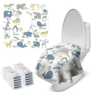 30 Pcs Toilet Seat Covers Disposable for Toddlers & Adults, Extra Large Waterproof, Portable Package for Travel, Kids Potty Training 30 Pcs Toilet Seat Covers Disposable for Toddlers & Adults, Extra Large Waterproof, Portable Package for Travel, Kids Potty Training
