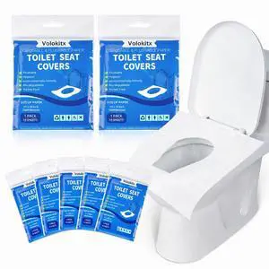 70 Pcs XL Toilet Seat Covers Disposable Flushable 70 Pcs XL Toilet Seat Covers Disposable Flushable