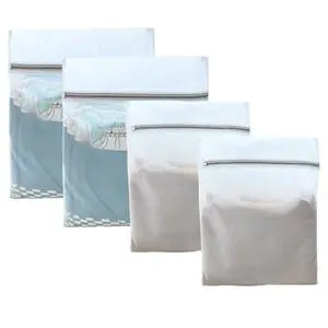 4 Pcs Mesh Laundry Bags for Delicates (2 Large +2 Medium) 4 Pcs Mesh Laundry Bags for Delicates (2 Large +2 Medium)