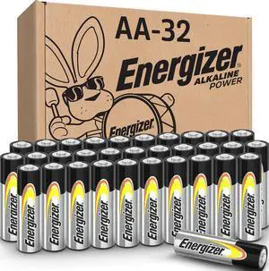 AA Batteries Alkaline Power, 32 Count Alkaline Double A Battery Pack AA Batteries Alkaline Power, 32 Count Alkaline Double A Battery Pack