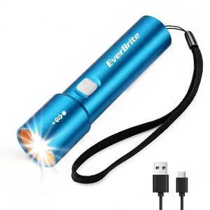 Small EDC Rechargeable Flashlight with 3 Modes-Blue 1 Pack Small EDC Rechargeable Flashlight with 3 Modes-Blue 1 Pack