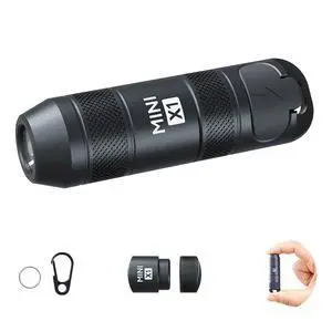 Mini Keychain Flashlight, Rechargeable LED Flashlight, 100 Lumens (Black) Mini Keychain Flashlight, Rechargeable LED Flashlight, 100 Lumens (Black)