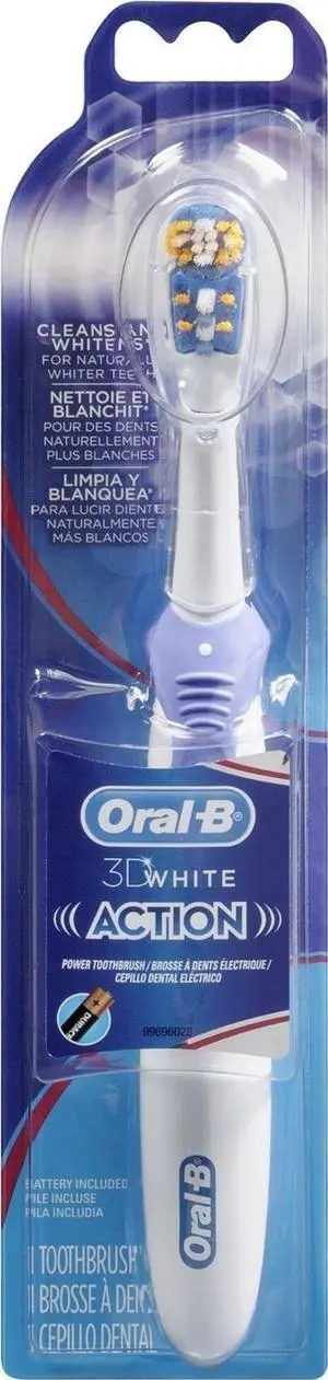 3D White Action Power Toothbrush, 1 Count (Colors May Vary), Multi-colored 3D White Action Power Toothbrush, 1 Count (Colors May Vary), Multi-colored