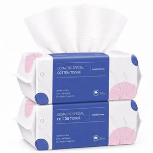 Disposable Facial Towels, Thick Yet Soft Cotton Wipes, 2 Pack Disposable Facial Towels, Thick Yet Soft Cotton Wipes, 2 Pack