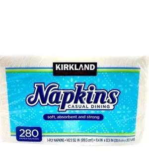 Signature White 1-Ply Embossed, Soft Strong Absorbent Casual Dining Paper Napkins - 1 Pk (260 Count) Signature White 1-Ply Embossed, Soft Strong Absorbent Casual Dining Paper Napkins - 1 Pk (260 Count)