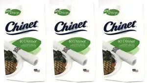 Classic White Premium Dinner Napkins, 2 Ply, 40 Count (Pack of 3) Classic White Premium Dinner Napkins, 2 Ply, 40 Count (Pack of 3)